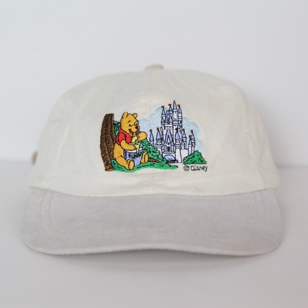 Vintage Disney Winnie the Pooh Embroidered Adjustable Strapback Hat Baseball Cap